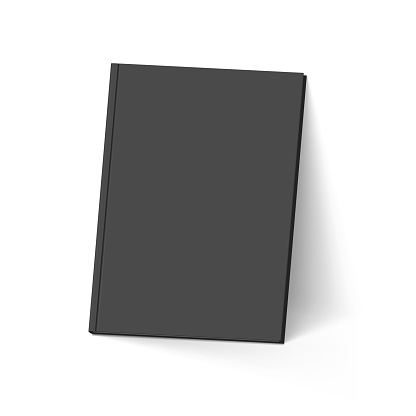 Black Book. Illustration on White. Mockup Template