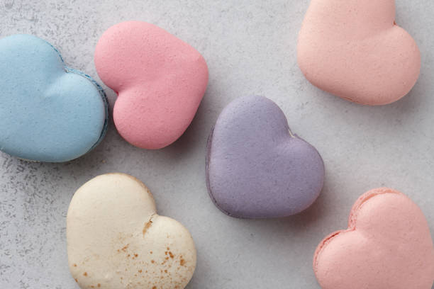 istock Heart shaped macarons for Valentine's Day 1291796309