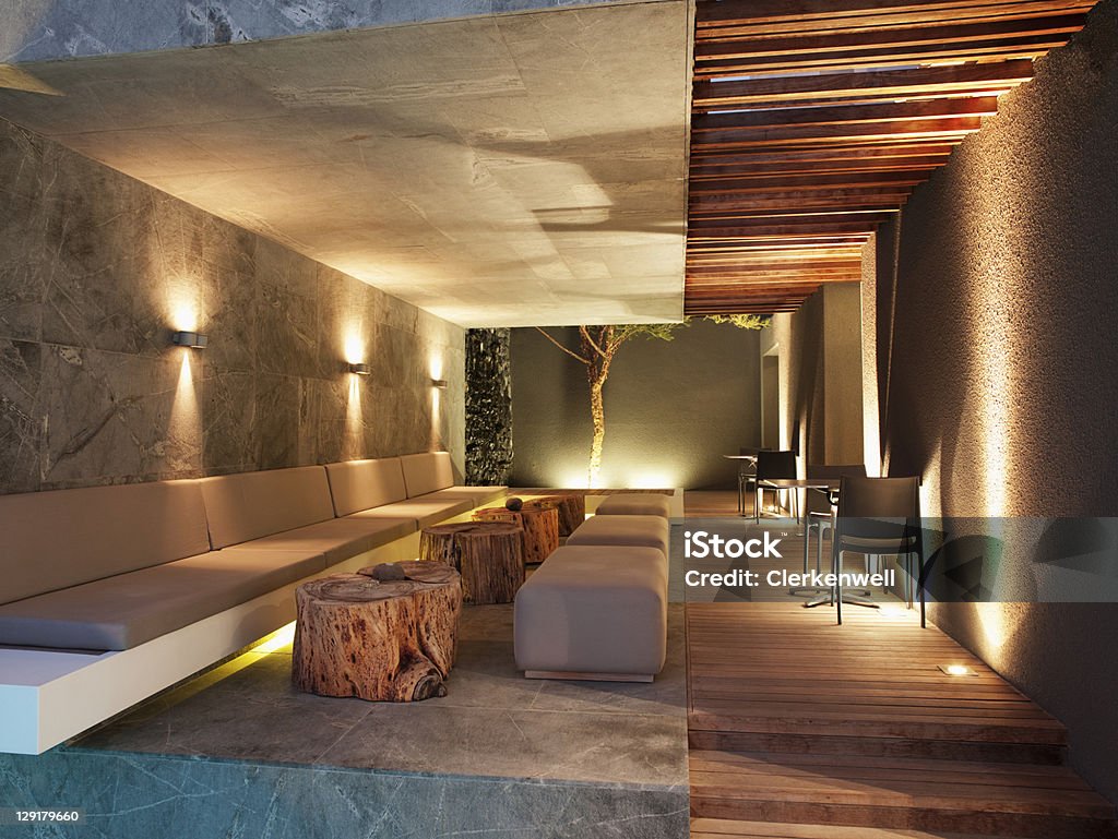 Luxuriöse apartment in die Nacht - Lizenzfrei Lichtquelle Stock-Foto