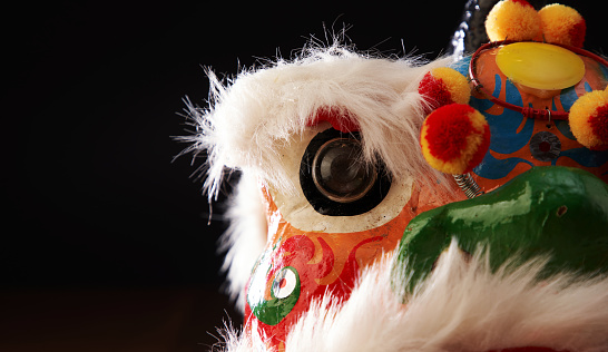 Close up of Chinese Lion Dance Ornament