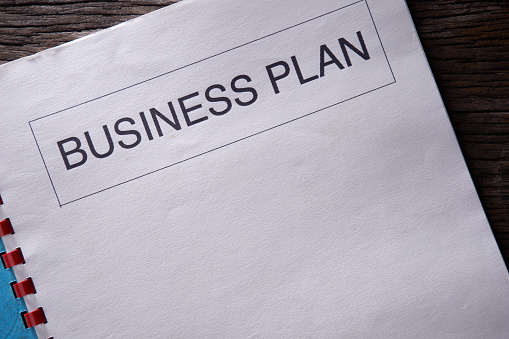 close up of  Business plan  document. Business planning concept