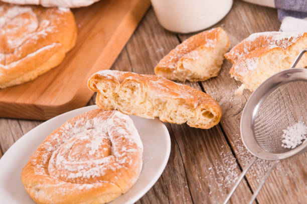 istock Sweet pastry swirls. 1291804610