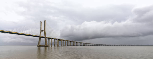 istock panorama view of the Vasco da Gama Bridge in Lisbon 1291814037