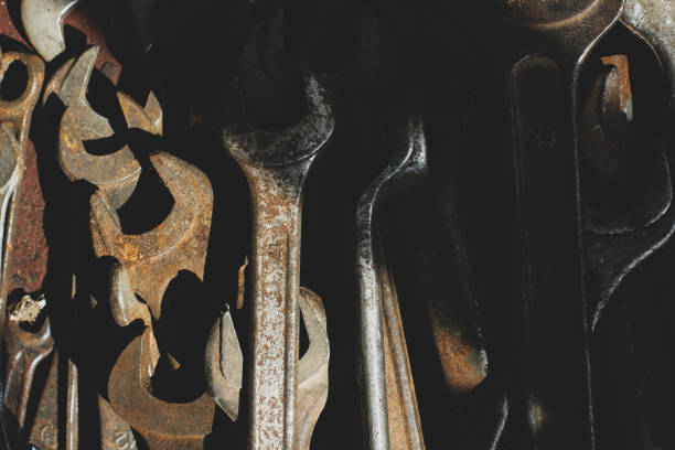 istock A set of automotive tools. Spanners. Rusty keys 1291818349