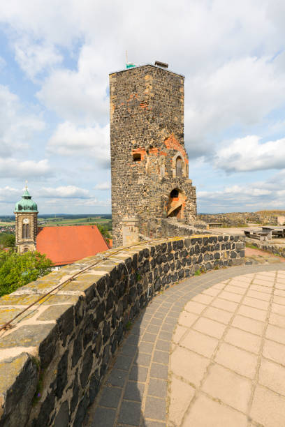 Stolpen, Germany - September 24, 2020 : 12th century medieval Stolpen castle. The place where Countess Cosel was imprisoned for almost 50 years