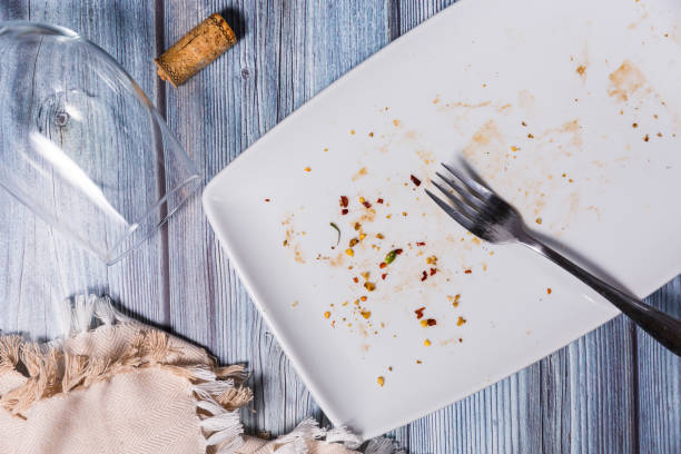 istock White plate with food scraps after the dinner 1291827319