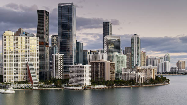 istock Drone Shot of Point View, Miami at Dawn 1291829761