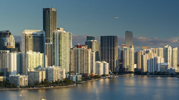 istock Drone Flight Over Biscayne Bay Looking Towards Downtown Miami and Brickell Key 1291829773