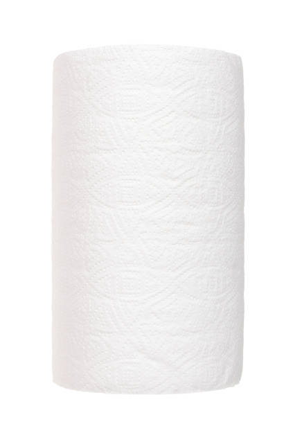 istock Roll of paper towel isolated on white background. 1291836484