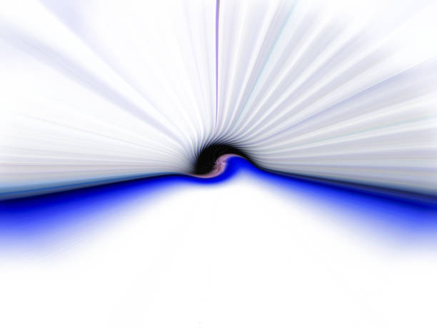 istock Abstract digital form like a blue framed white hand fan on white background 1291839935