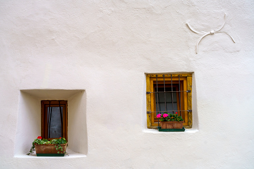 Glorenza, or Glurns, Bolzano, Trentino Alto Adige, Italy: historic city in the Venosta valley.. Old house