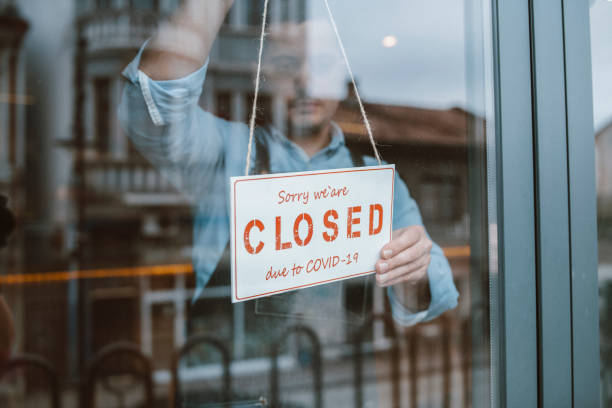 istock Closed during COVID-19 pandemic. 1291853044