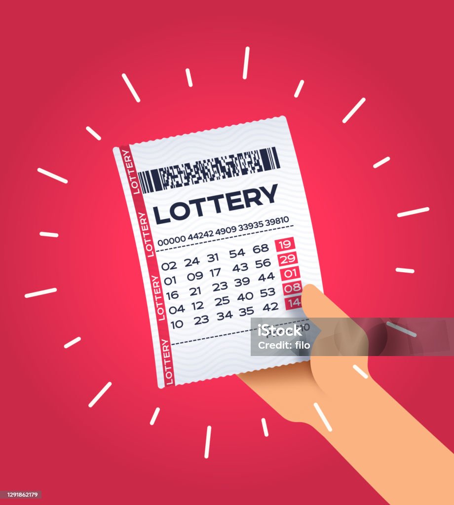Person Holding A Winning Lottery Ticket Stock Illustration - Download Image  Now - Lottery, Lottery Ticket, Ticket - iStock
