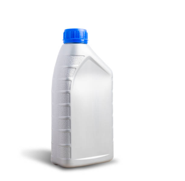 istock Gray plastic can machine lubricating oil bottle 1 liter 1291862974