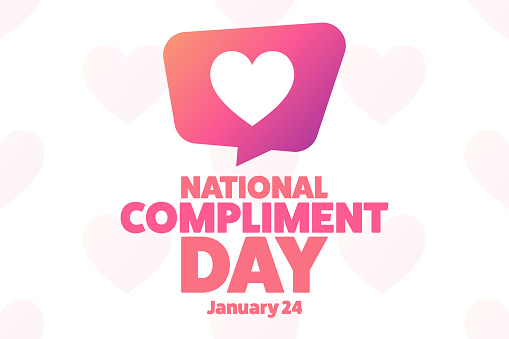 National Compliment Day. January 24. Holiday concept. Template for background, banner, card, poster with text inscription. Vector EPS10 illustration