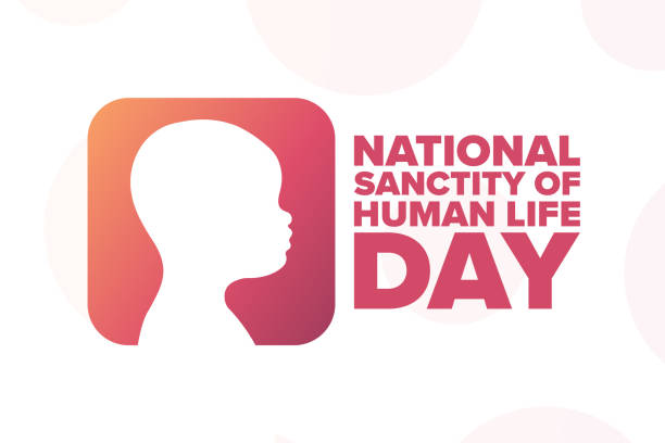 National Sanctity of Human Life Day. Holiday concept. Template for background, banner, card, poster with text inscription. Vector EPS10 illustration. National Sanctity of Human Life Day. Holiday concept. Template for background, banner, card, poster with text inscription. Vector EPS10 illustration illiteracy stock illustrations