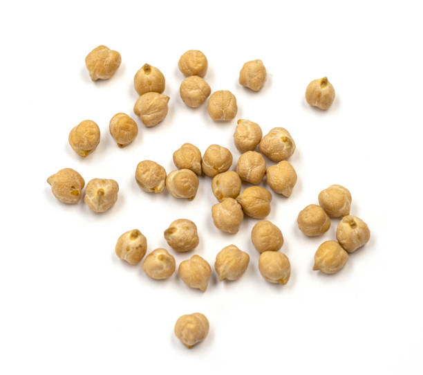 istock raw chickpeas Turkish lamb peas on a white background 1291879605