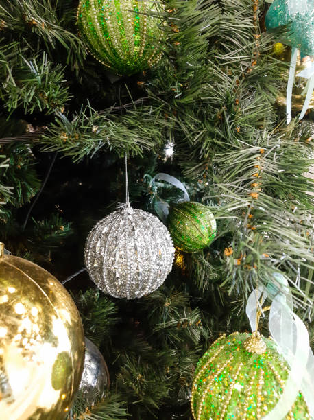 istock Christmas decorations. Christmas tree with toys 1291880196