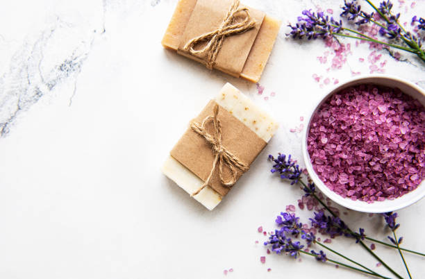istock Natural organic SPA cosmetic with lavender. 1291880316