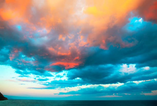 istock Spectacular clouds over the sea 1291882292