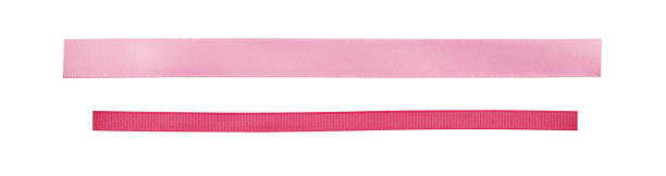 핑크 사틴과 담당자 리본 세트 - gift ribbon straight wrapped 뉴스 사진 이미지