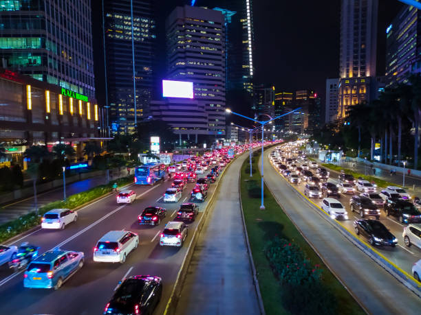 istock a beautiful street at night 1291884239