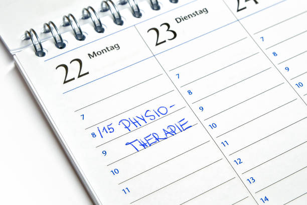istock Note in the calendar - Appointment for physical therapy 1291890747