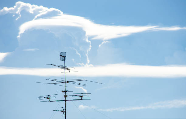istock Tv antenna and the sky in Thailand. 1291891817