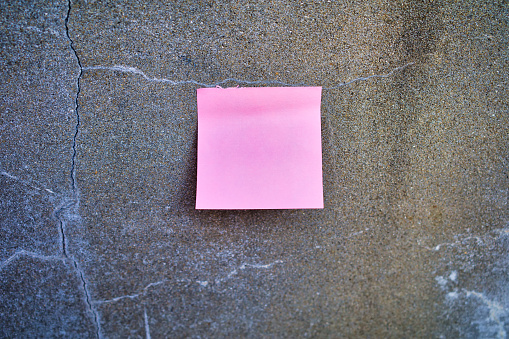 Wall Background, Pink Post-it, one page