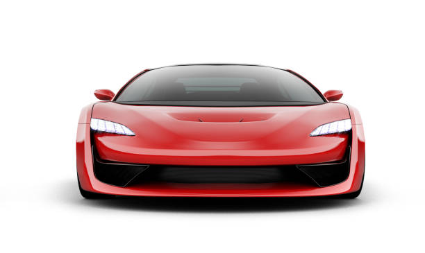 istock red sportscar front view isolated on white 1291895007