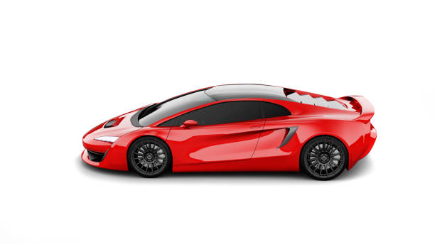istock red sportscar side view isolated on white 1291895008
