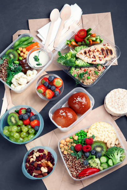 istock Takeaway lunch boxes with homemade nutrition food 1291897232