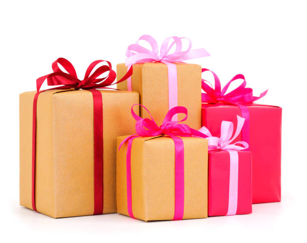 istock Gift boxes, gifts on a white background isolated. 1291902665