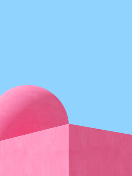 istock 3D illustration of abstract architecture background, Minimal architectural poster. 1291903480
