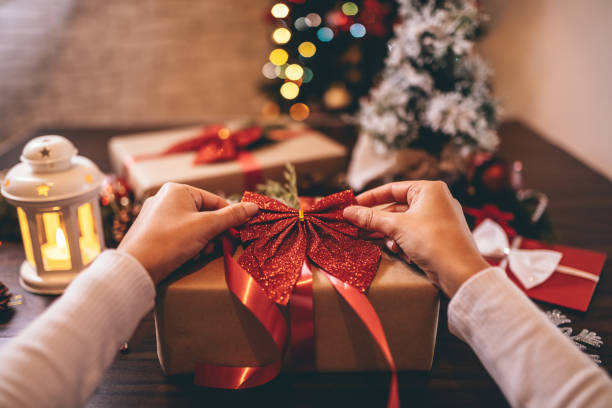 istock Finishing up Christmas gifts 1291903980