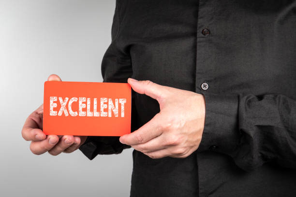 istock Excellent. Customer Experience Concept. Red paper card 1291904551