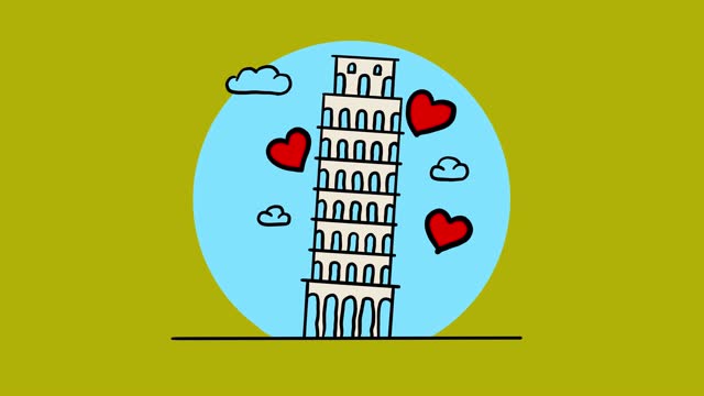 Pisa Tower Love animation