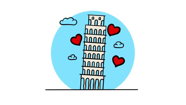 Pisa Tower Love animation