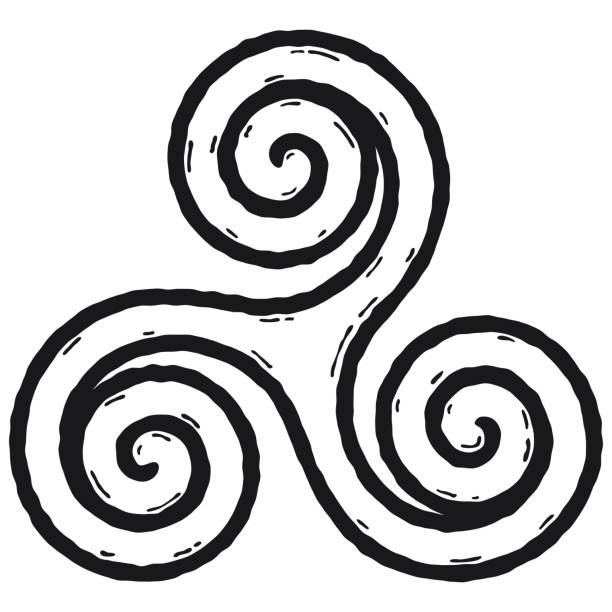 Símbolo celta, triesqueleto - ilustración de arte vectorial