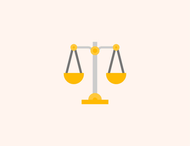 значок вектора шкалы баланса. изолированные вес весы плоский символ иллюстрации - вектор - legal system scales of justice justice weight scale stock illustrations