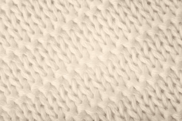 istock Close up of beige knitted textured background. 1291910487