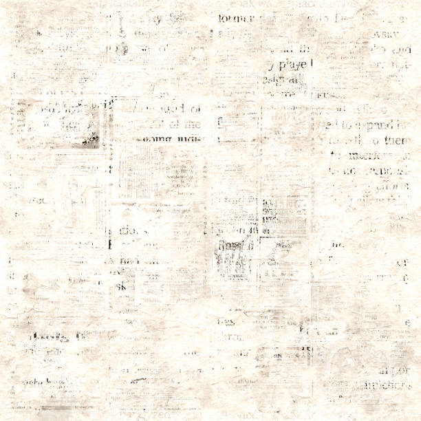 istock Newspaper seamless pattern with old vintage unreadable paper texture background 1291912192