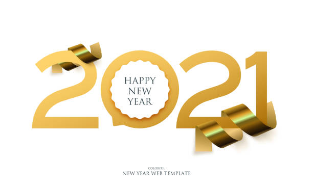 istock 2021 New Year logo. Holiday greeting card. Vector illustration. Holiday design for greeting card, invitation, calendar, etc. stock illustration 1291912440