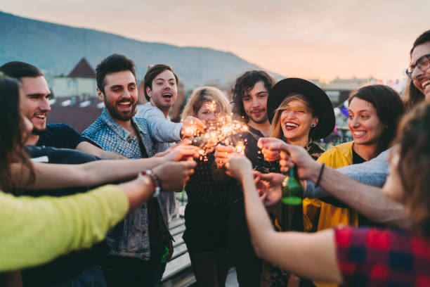 istock Friends celebrating New Year 1291913958