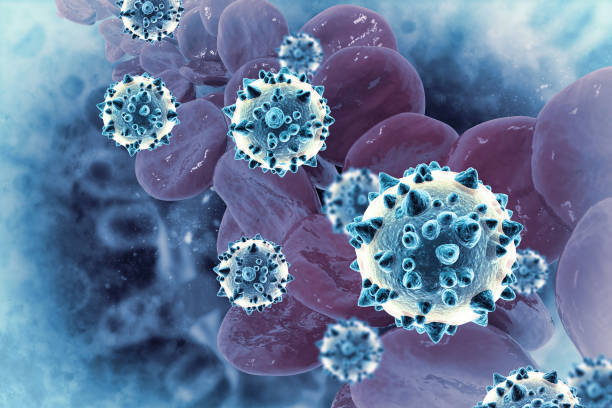 istock Virus infected blood cells 1291914358