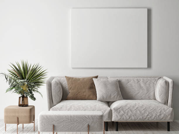 istock Mockup poster, cozy interior Scandinavian design. 1291917310