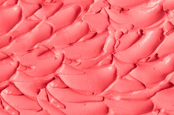 istock Red berry cosmetic mask (alginate facial mask, lipstick, body wrap) texture close up, selective focus. Abstract background with brush strokes. 1291917665