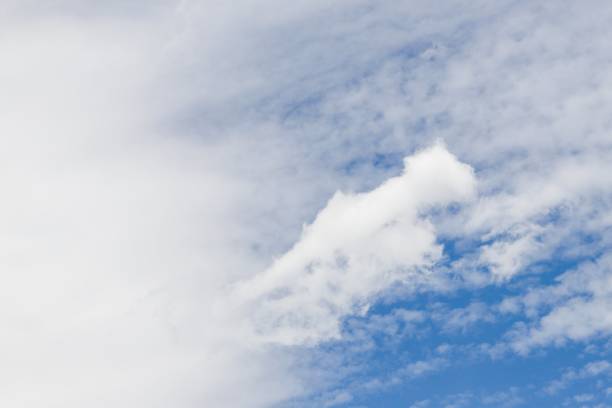 istock Blue sky with cirrocumulus white clouds. Sky background 1291918600