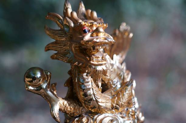 istock Close-up dragon figurine. 1291940531