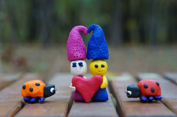 istock Two ladybugs made of plasticine. 1291940592